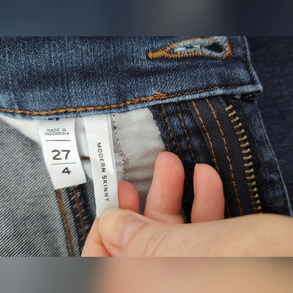 LOFT Women's Jeans Size 4 Dark Wash Denim‎ Modern Skinny Classic Normcore Casual - Picture 6 of 7